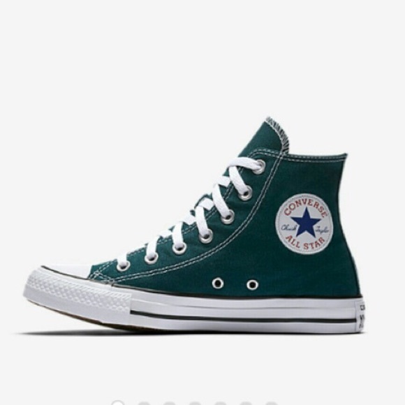 dark green converse high tops